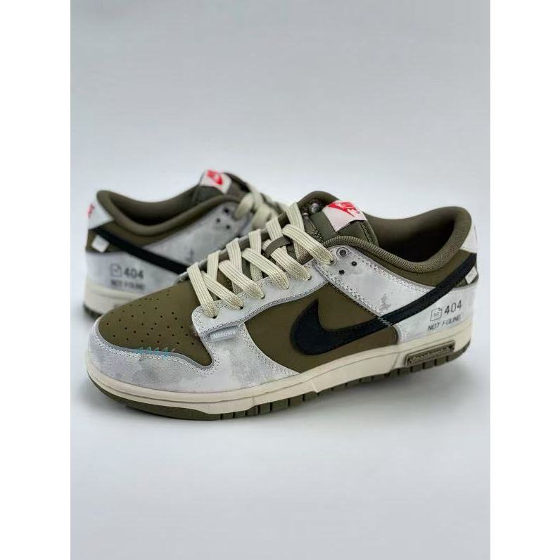 Nike SB Dunk Low x Anonymous Player  กองทัพสีเขียว รองเท้าผ้าใบลำลอง
