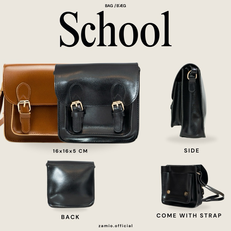School bag กระเป๋าหนังสะพายข้าง