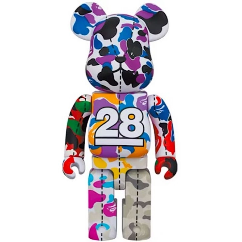 NEW !!!Bearbrick x BAPE 28th Anniversary Camo #2 400%