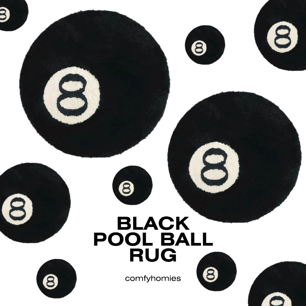 "พร้อมส่ง"พรม BLACK POOL BALL RUG/comfyhomies/😎😎