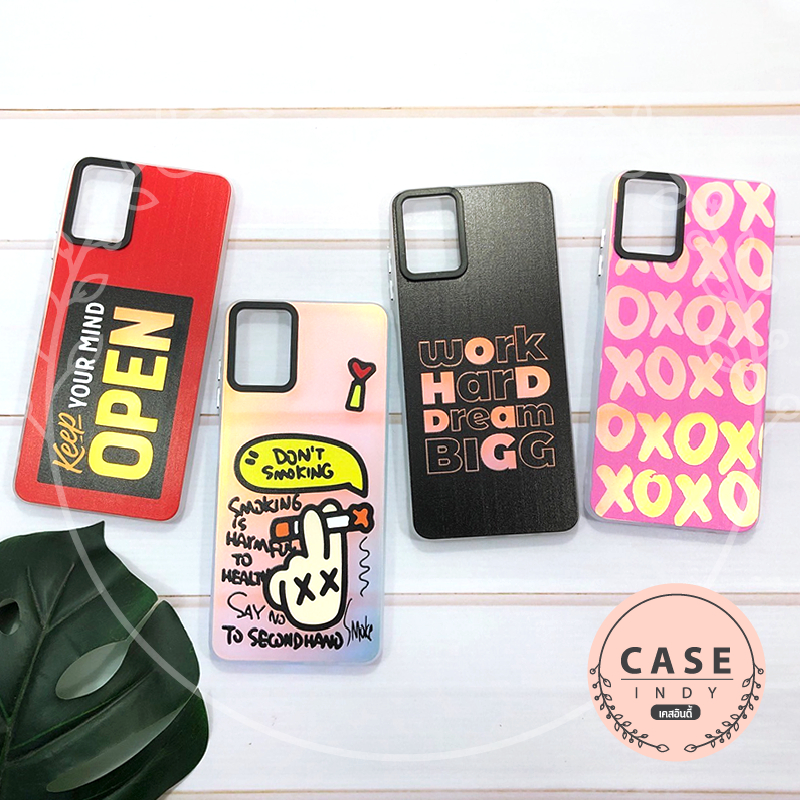 เคสขอบนิ่มด้านหลังสีเงาประกายรุ้ง OpA3x Reno12(5g) RaC75(4g) Vv V40 V40lite Y19s(4g)