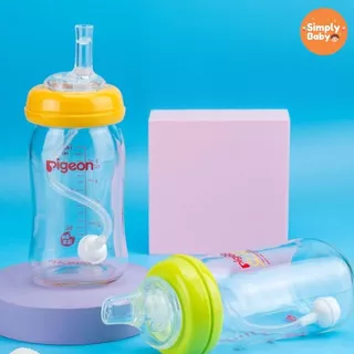 Simply Baby หลอดหัดดูด หลอดนั่งดูด ไม่ต้องยกขวด ไม่ดูดไม่ไหล สำหรับขวดนมคอกว้าง คอแคบ