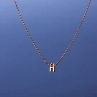LUCYSUMMER [Round] Alphabet A-Z letter สร้อยคอลายกลมพร้อมจี้ตัวอักษร