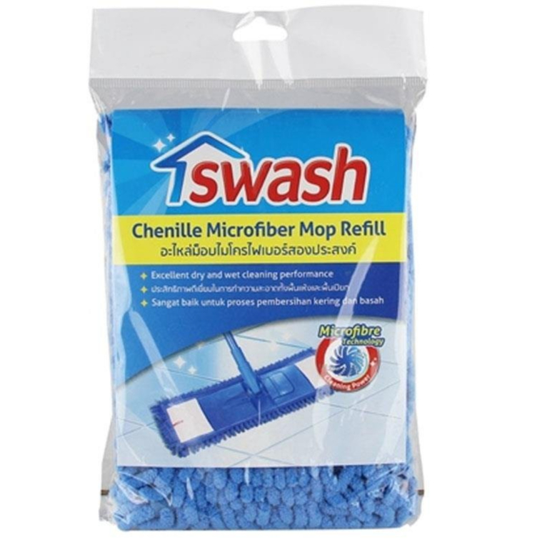 ไม้ม็อบ อุปกรณ์ อะไหล่ม็อปดันฝุ่นไมโครไฟเบอร์ SWASH อุปกรณ์ทำความสะอาด ของใช้ภายในบ้าน REFILL MICROF