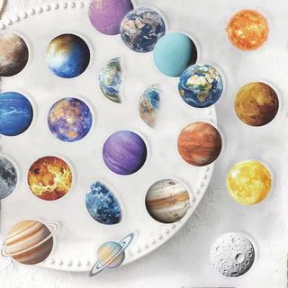 สติ๊กเกอร์ 🪐 ดวงดาว 68 อวกาศ 50ชิ้น จักรวาล ดาราศาสตร์ galaxy นาซ่า นักบินอวกาศ NASA ยานอวกาศ UFO จรวด ดาว ติด กระเป๋า