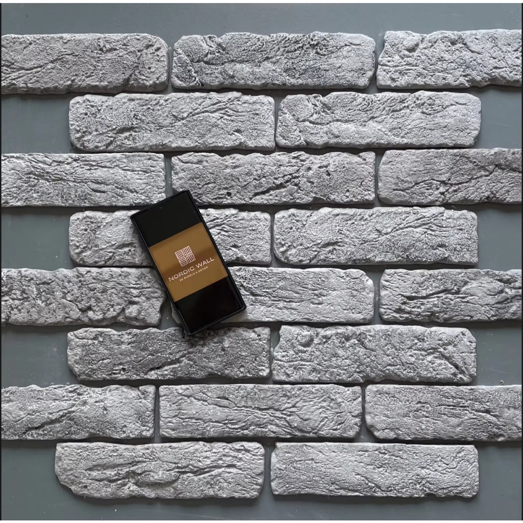 Greek อิฐแปะผนัง อิฐแปะโบราณ อิฐมอญ อิฐกรีก แผงอิฐตกแต่ 23.5x6x1ซม ( 60 แผ่น/1 ตร.ม.) Wall Tile Bric