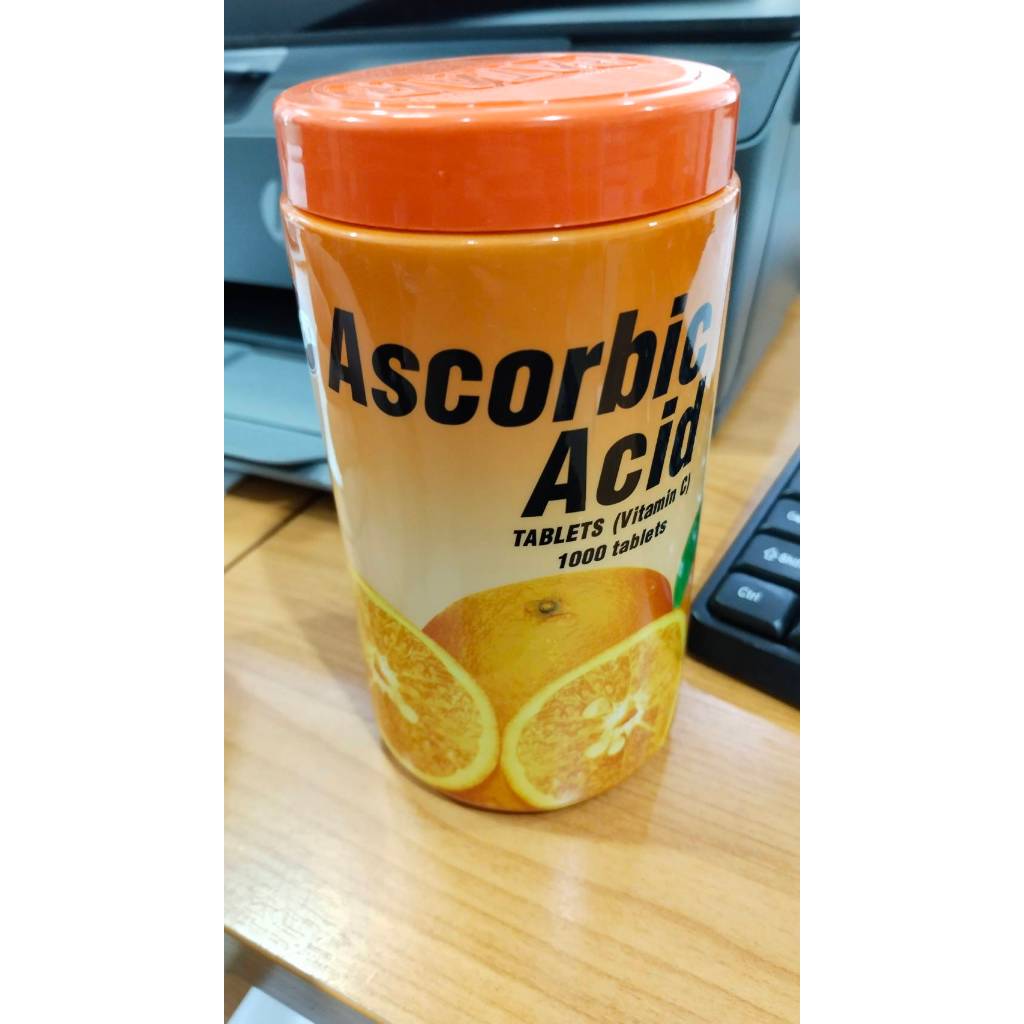 (สินค้าหมดอายุวันที่27/6/26) ลดล้างสต็อค 3 กระปุก PATAR  Ascorbic Acid Vitamin C  วิตามินซี รสส้ม ขนาด 1000 เม็ด