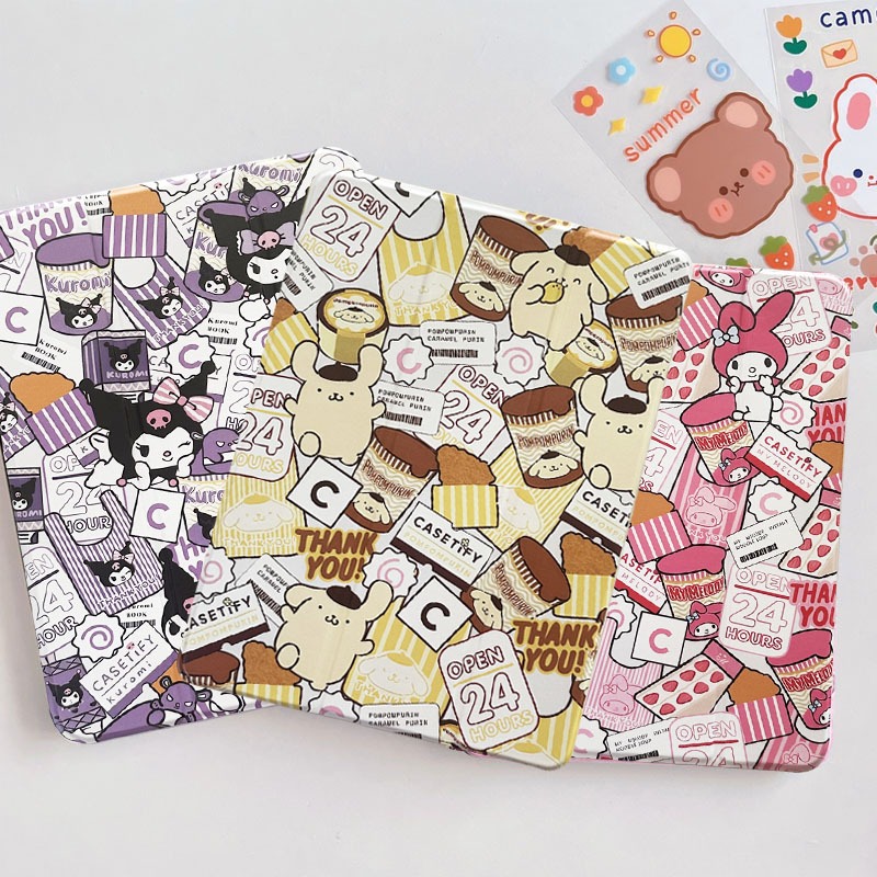 เคสแท็บเล็ต ฝาพับ ลายการ์ตูนน่ารัก สําหรับ Samsung Galaxy Tab S6 lite/Tab A7 lite/Tab S9FE A9 Plus ม