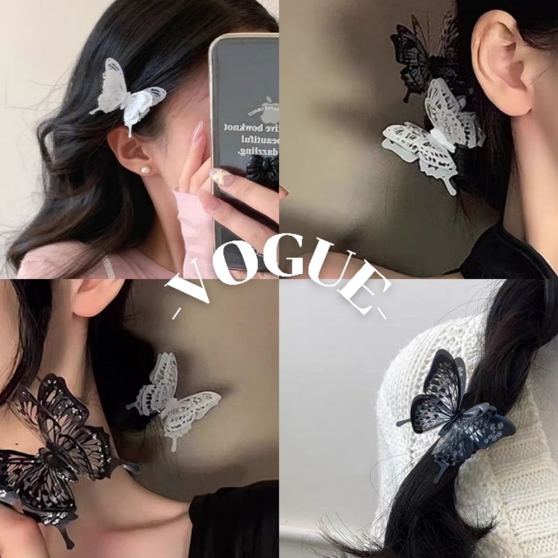 Vogue🌟พร้อมส่ง🌟 ซูเปอร์นางฟ้าย้อนยุคสามมิติผีเสื้อกิ๊บหวานสมาร์ทระดับไฮเอนด์เรียบแฟชั่นอุปกรณ์ผมสําหรับผู้หญิง (VO-8)