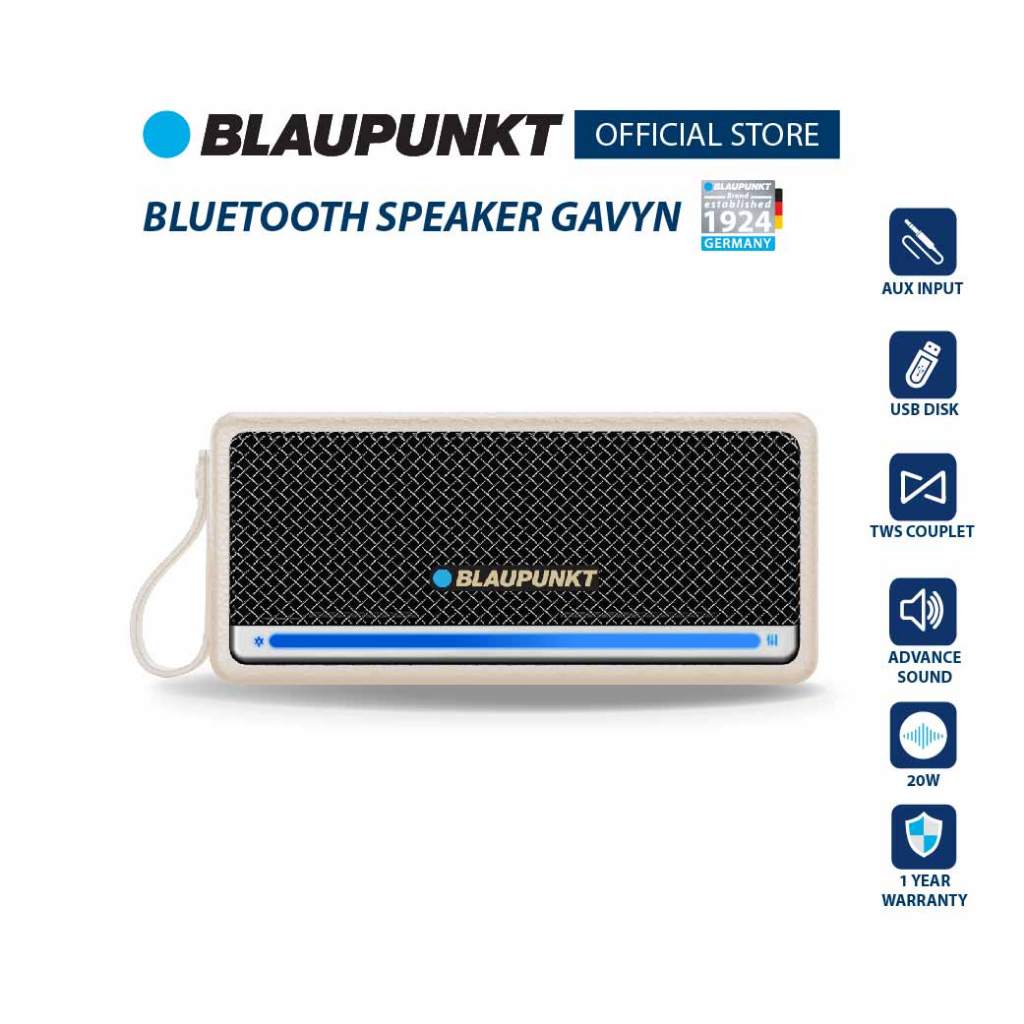 BLAUPUNKT ลำโพงบลูทูธพกพา 20 วัตต์  BLUETOOTH SPEAKER รุ่น GAVYN แบตเตอรี่ 2000mAh เวอร์ชั่นระบบ 5.4 ราคา ถูกที่สุด ดีลบีเคเค แกลเลอรีภาพที่ 6