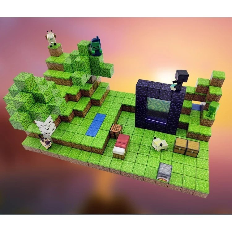 บล็อกของเล่น บล็อกอาคารแม่เหล็ก โลกของฉัน Magnetic Build ของขวัญของเล่นเด็กวัยหั