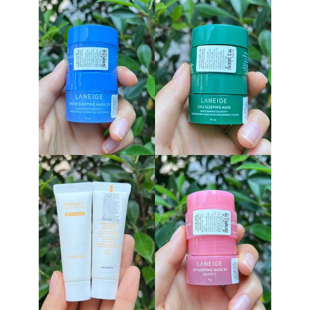 Laneige Sleeping Mask EX 💙Cica Sleeping Mask💚Radian-C Sun Cream✨Lip Sleeping Mask EX💟