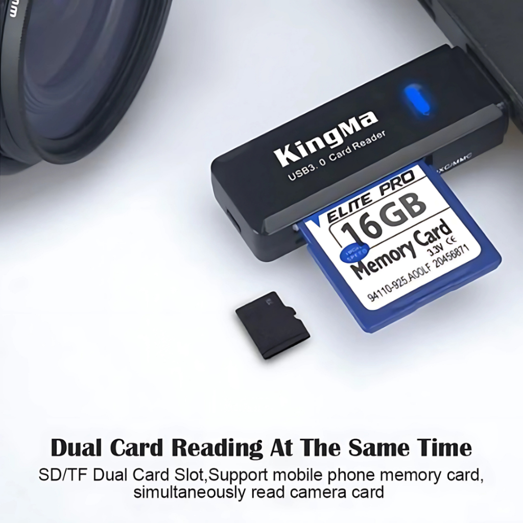 Kingma Card reader USB 3.0 for SD Card/MicroSD Card เครื่องอ่านการ์ด BMGP312+BMU004 (ประกันศูนย์) - รูปที่ 2