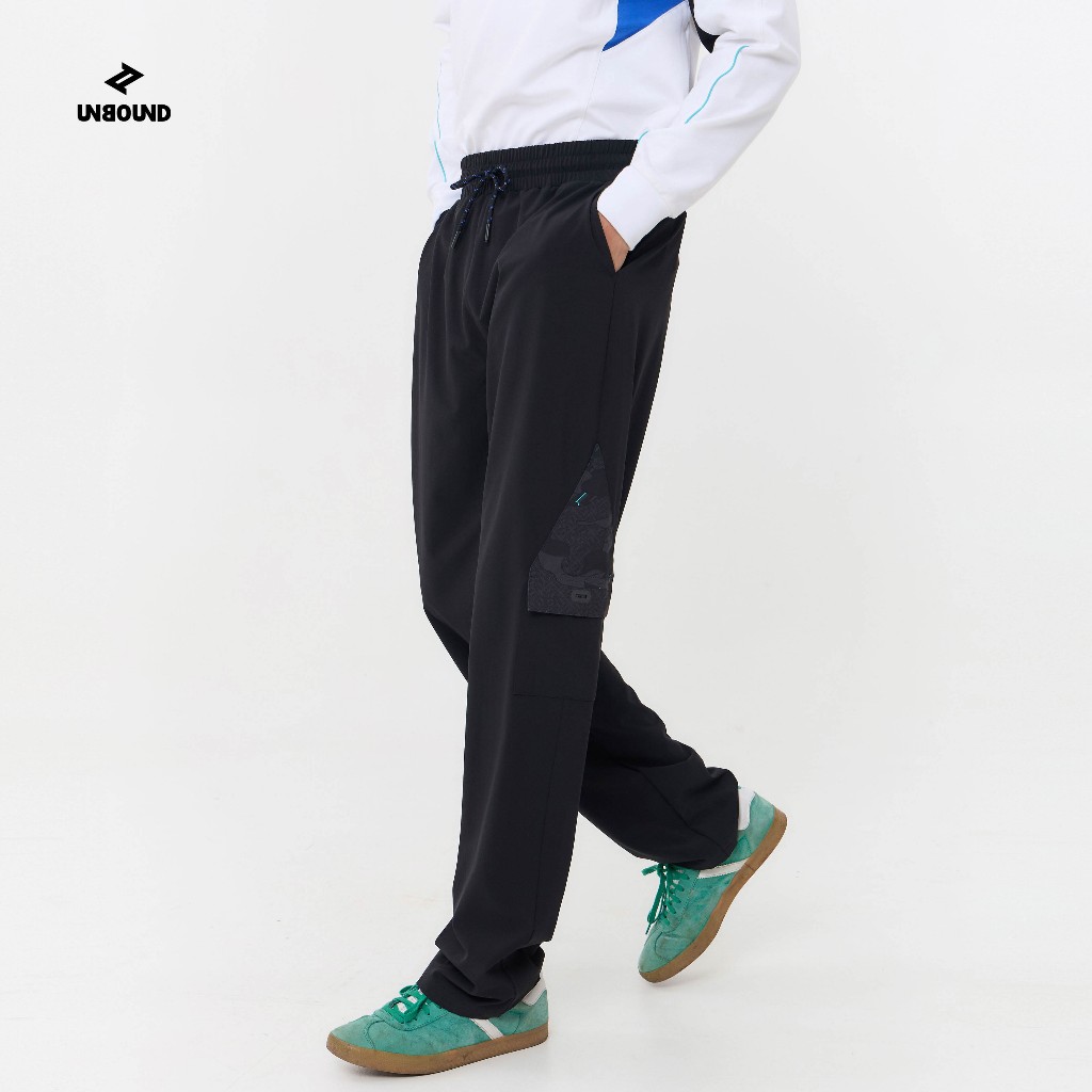UNBOUND ASTRO CAMO DIGITAL CAMO TRACK PANTS กางเกงขายาวสีดำลายคาโม่