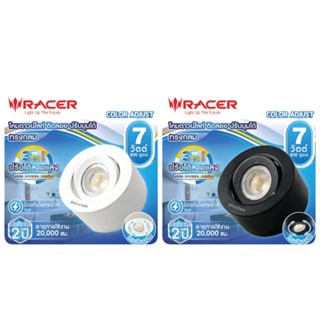 โคมดาวน์ไลท์ ติดลอย ปรับมุมได้ ปรับได้3แสง 7วัตต์(เลื่อนสวิต…