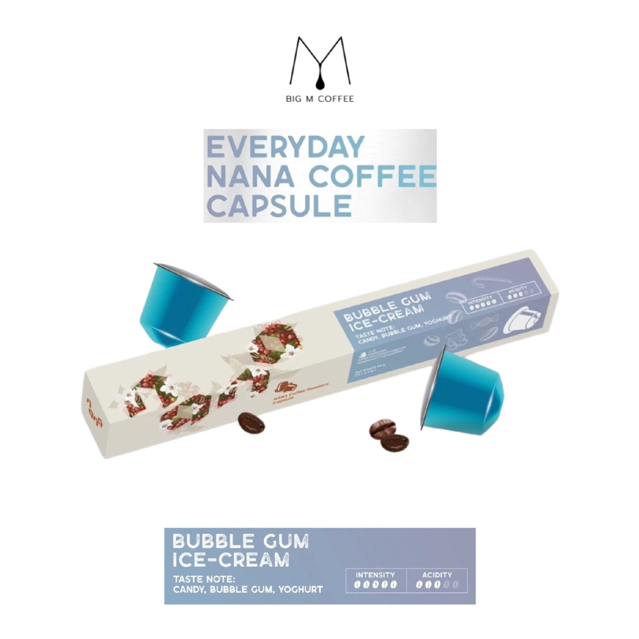 Nana Coffee Roasters-Bubblegum Ice cream(Candy,Bubblegum,Yoghurt) กาแฟแคปซูลNespresso I Big m coffee