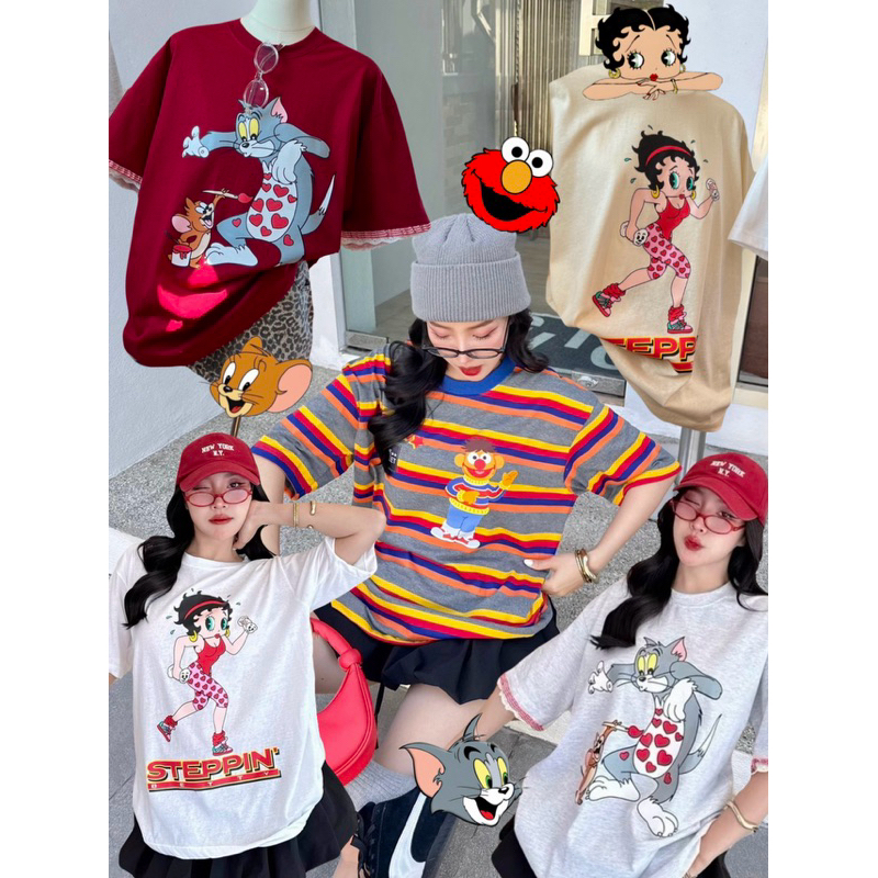 เสื้อยืดคอลเลคชั่น summer ใส่สบายมากค่า เนื้อผ้านุ่ม🤫❤️