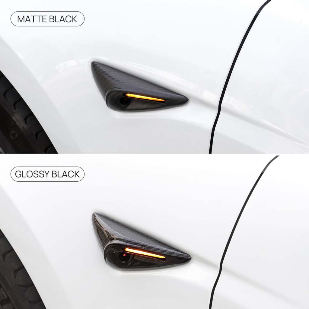 Carbon Side Camera Covers For Tesla