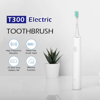 Xiaomi แปรงสีฟันไฟฟ้า Mijia T300 Sonic Electric Toothbrush แปรงสีฟันกันน้ำ IPX7 หัวแปรงสีฟัน 2 โหมด ดูแลช่องปาก