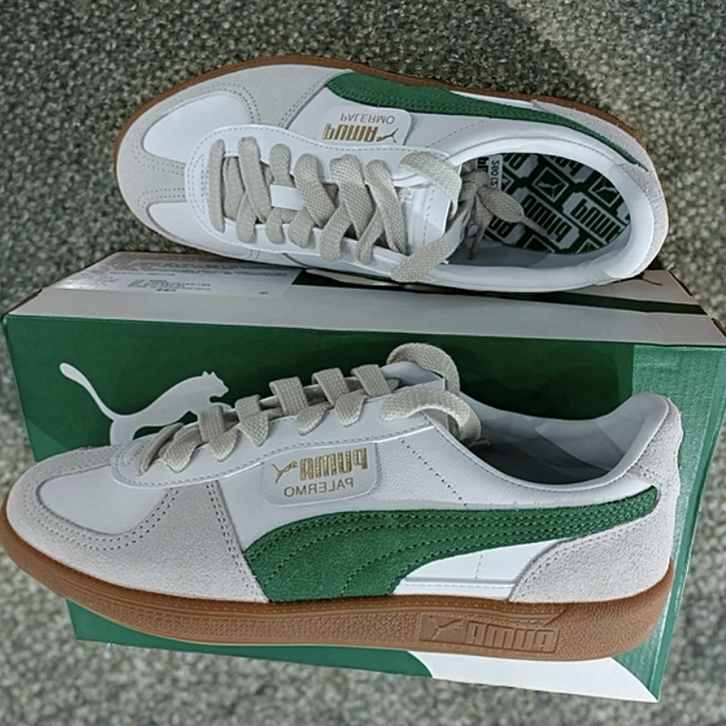 รองเท้า Puma Palermo Lth ของแท้ รองเท้าลำลองสำหรับผู้ชายและผู้หญิง รองเท้ากีฬา