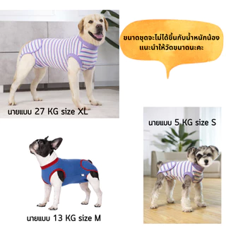 พร้อมส่ง ‼️ชุดใส่หลังผ่าตัดสำหรับสุนัขเล็กถึงใหญ่ ชุดกันเลีย ปิดรอบ ระบายอากาศได้ดี