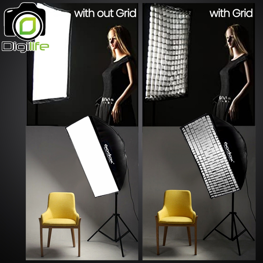 Godox Softbox SB-GUSW 60*60 cm. Quick Release Quad Softbox With Grid ( Bowen Mount ) / Digilife Thailand