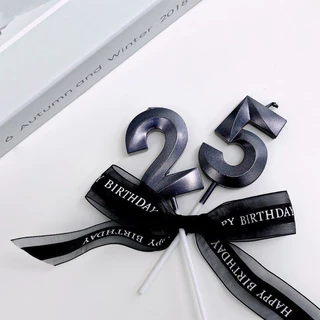 [พร้อมส่ง] เทียนวันเกิดตัวเลข เทียนตัวเลข เทียนวันเกิด Happy birthday มีหลายสี ตกแต่งเค้กวันเกิด