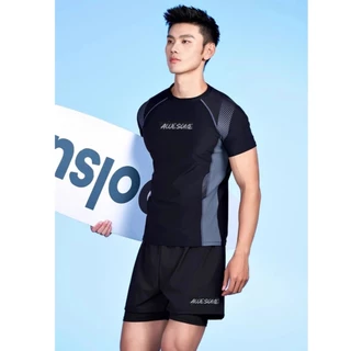 🔥2XL-6XL🔥ชุดว่ายน้ําผู้ชาย ทูพีช ชุดดำน้ำ ระบายอากาศได้ แห้งเร็ว ชุดว่ายน้ำ ผ้า2ชั้น สามารถใส่ดำน้ำได้