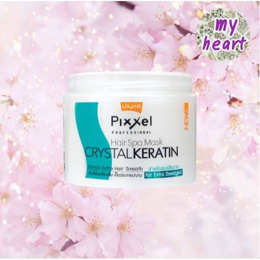 LOLANE Crystal Keratin Mask For Extra Damaged 225/450 ml โลแลน พิกเซล แฮร์ สปา มาส์ก คริสตัล เคราติน