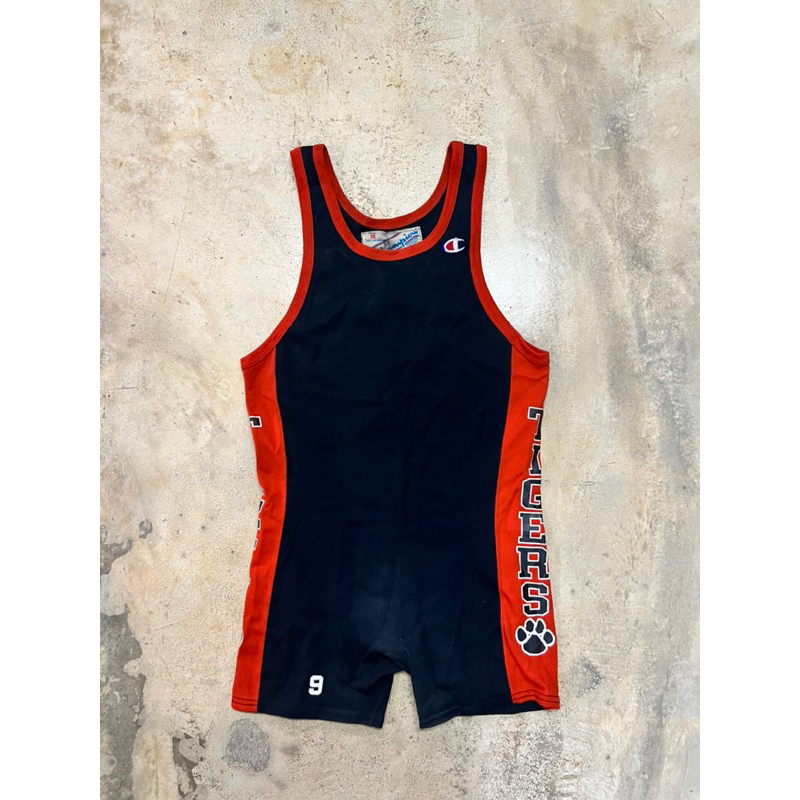 Vintage Champion Wrestling Singlet Adult Medium Mens Size : M
