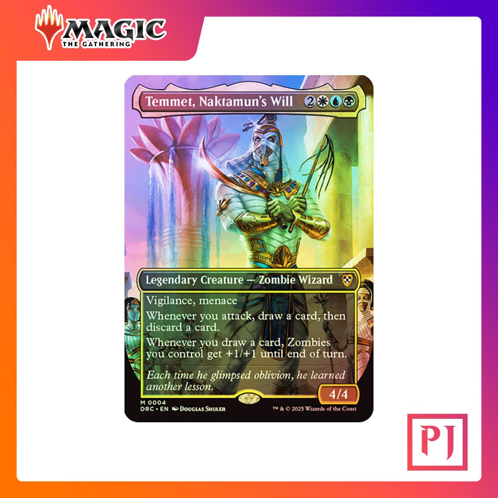 [MTG] Temmet, Naktamun's Will (Borderless) [DRC] [MULTI] [MYTHIC] [FOIL] [ENG] (การ์ดเมจิค / Magic the Gathering)