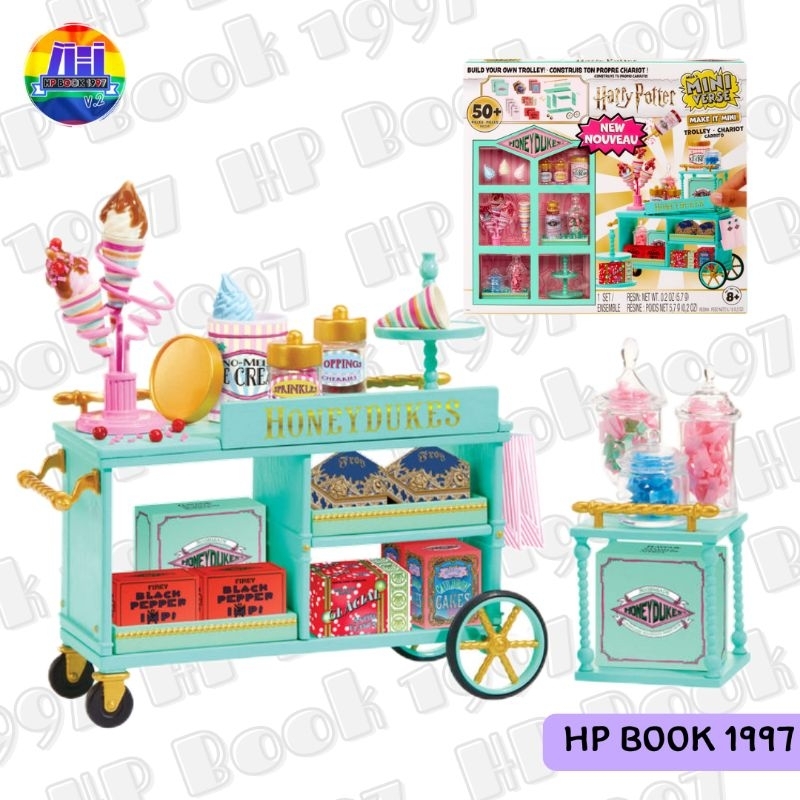 พร้อมส่ง⚡Harry Potter - Miniverse Honeydukes trolley : แฮร์รี่พอตเตอร์ รถเข็นขนมฮันนี่ดุกส์ :ของเล่น
