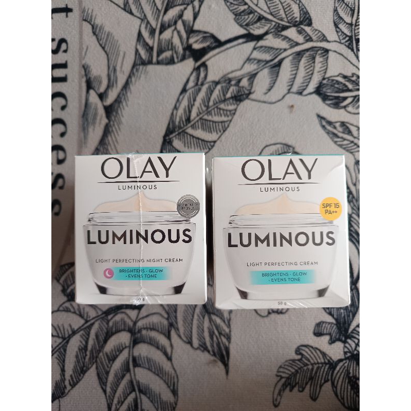olay luminous light perfecting day and night cream (50+50ml.) exp 01/27