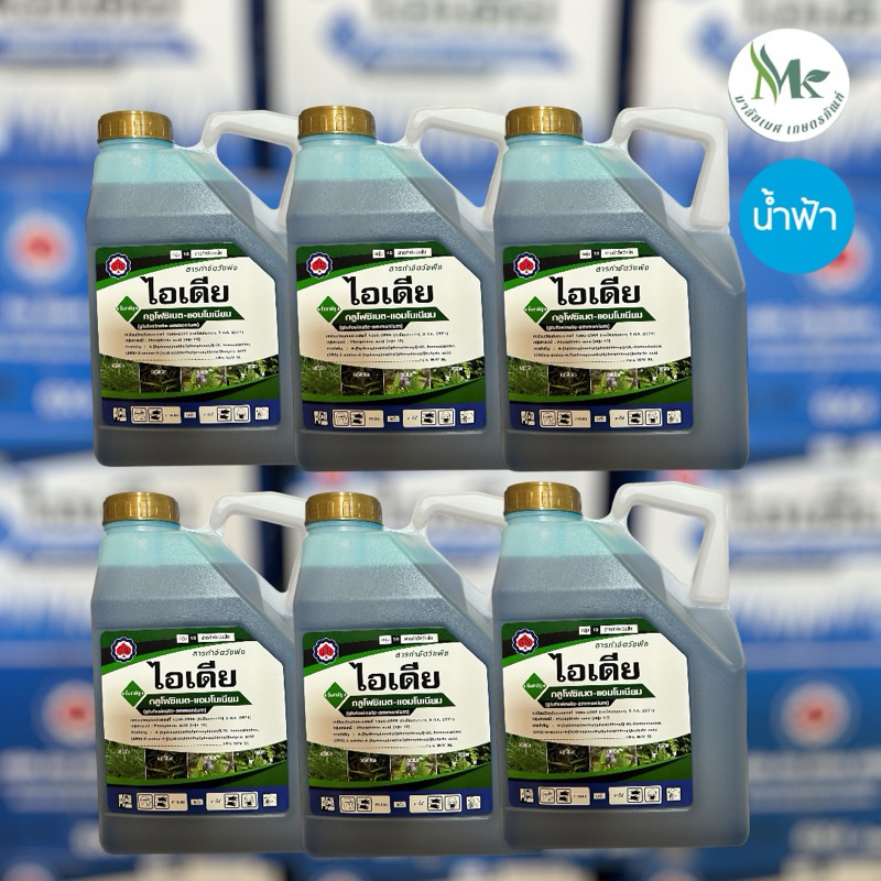 ยกลัง 6 แกลอน ** ไอเดีย กลูโฟซิเนต-แอมโมเนียม 15% W/V SL ขนาด4 ลิตร สารกำจัดวัชพืชหลังงอกแบบไม่เลือกทำลาย
