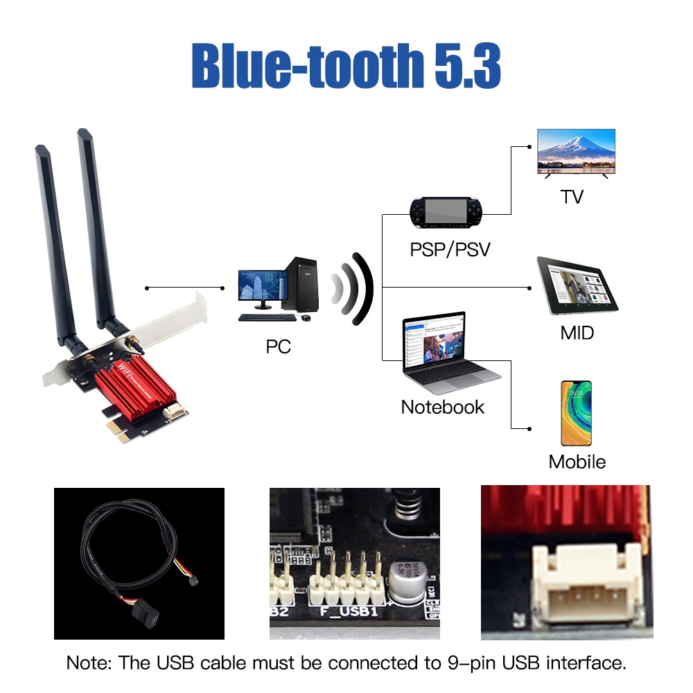 WiFi 5 PCI-E อะแดปเตอร์ไร้สาย AC1200 การ์ดเครือข่ายแบบ Dual Band 2.4G / 5GHz 802.11AC สำหรับ Bluetooth 4.0 เดสก์ท็อป Win