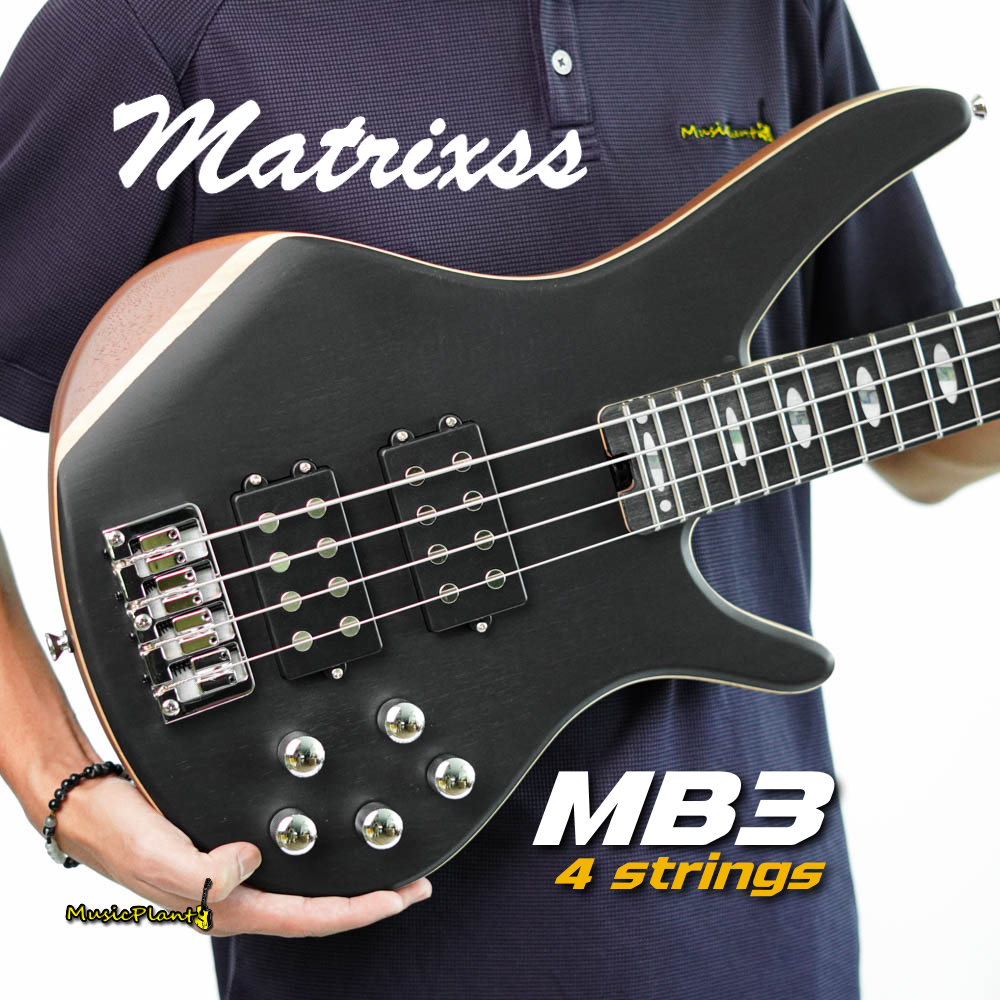 Matrixss เบสไฟฟ้า 4 สาย Active Bass Pick up 4 strings รุ่น MB-3