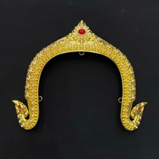 Fashion Jewele กระบังหน้าโลหะตีลาย สีทองสีเงินประดับพลอย สำห…