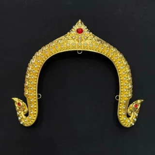 Fashion Jewele กระบังหน้าโลหะตีลาย สีทองสีเงินประดับพลอย สำหรับเด็ก❕
