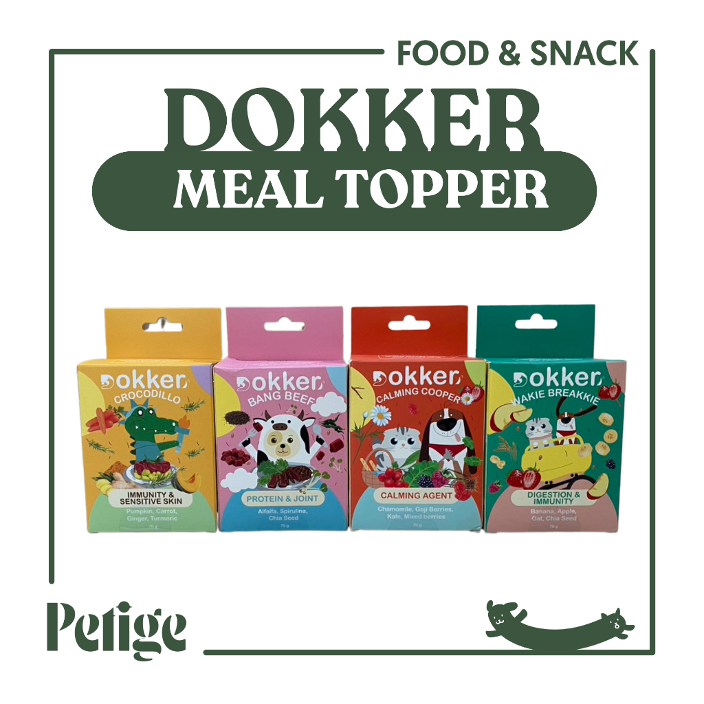 DOKKER MEAL TOPPER ผงโรยเพิ่มความอยากอาหาร สำหรับสัตว์เลี้ยง 70g
