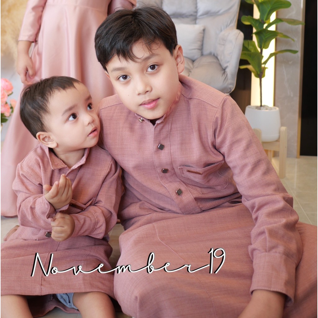 เสื้อเด็กมุสลิมชายโต๊ปเด็กชาย เนื้อผ้าสโนว์ มีไซซ์ S-3XL พร้อมส่ง อายุ2-13ปี