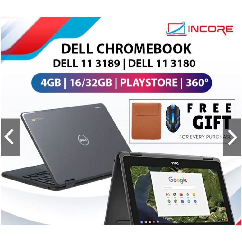 Dell Chromebook 11 3180 3189 (Touch) - Intel Celeron / 4GB RAM / 32GB SSD Budget Laptop Notebook Mur