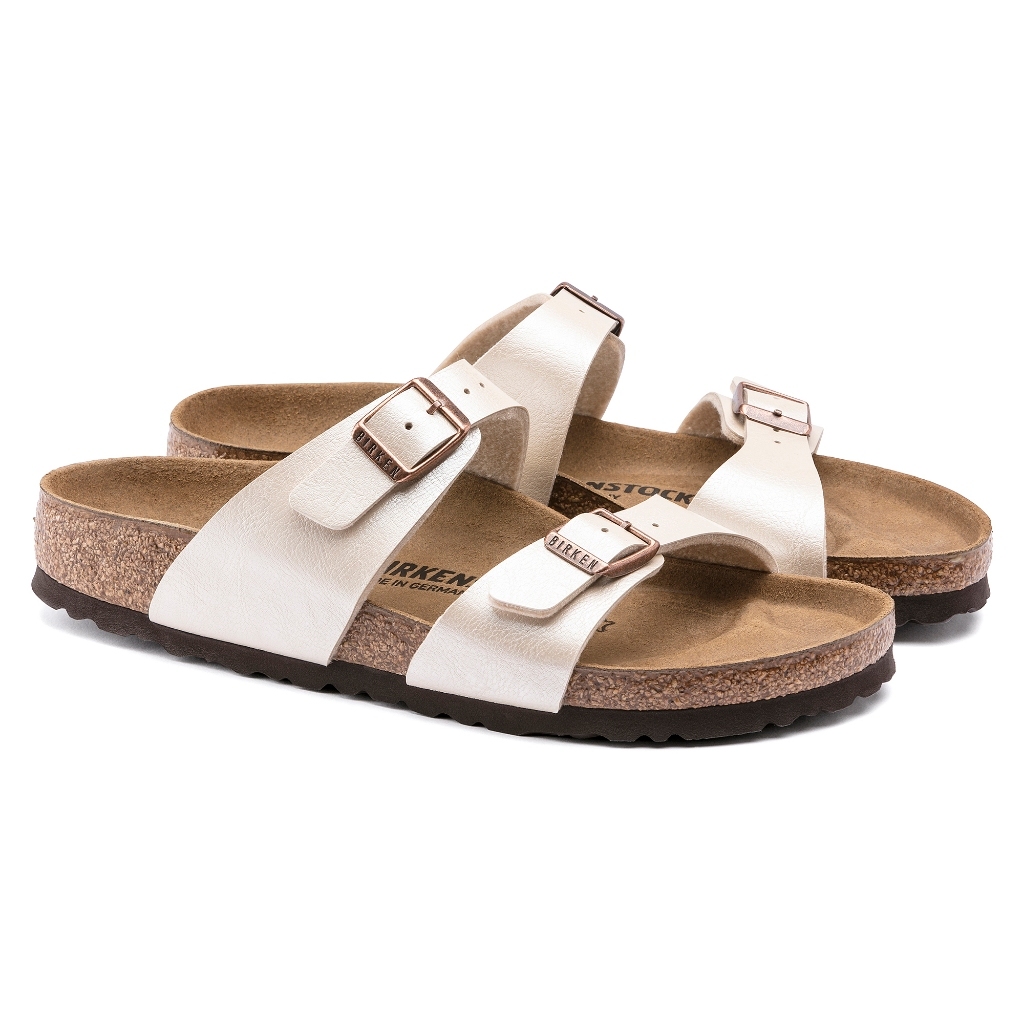 BIRKENSTOCK SYDNEY BF - Graceful pearl white (regular fit) รองเท้าแตะ รุ่นฮิต ทรงมาแรง หญิง