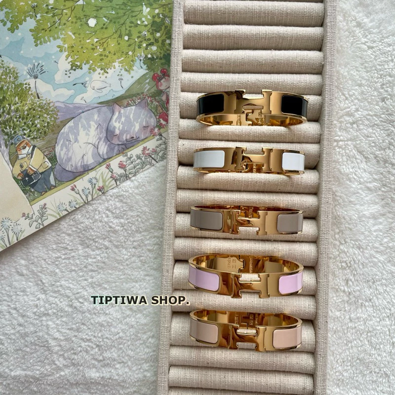 โพสต์ใหม่(ยอดขายเก่า1.8k ชิ้น)- 📍ไซส์ S 📍(สำหรับข้อมือเล็ก : 13-14.5cm.✨) -กำไล Hermes-สแตนเลสสตีลเกรด316L 💖ไม่ลอกดำ✨