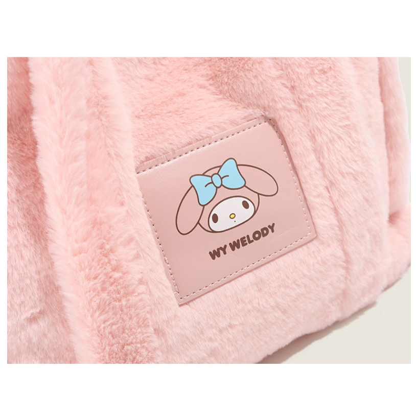 [🇹🇭พร้อมส่งจากร้านไทย] Sanrio กระเป๋าเมโลดี้ กระเป๋าชินนาม่อน ใบใหญ่ ขนเฟอร์นุ่มมาก สะพายบ่าได้ ด้านในบุผ้าอย่างดี