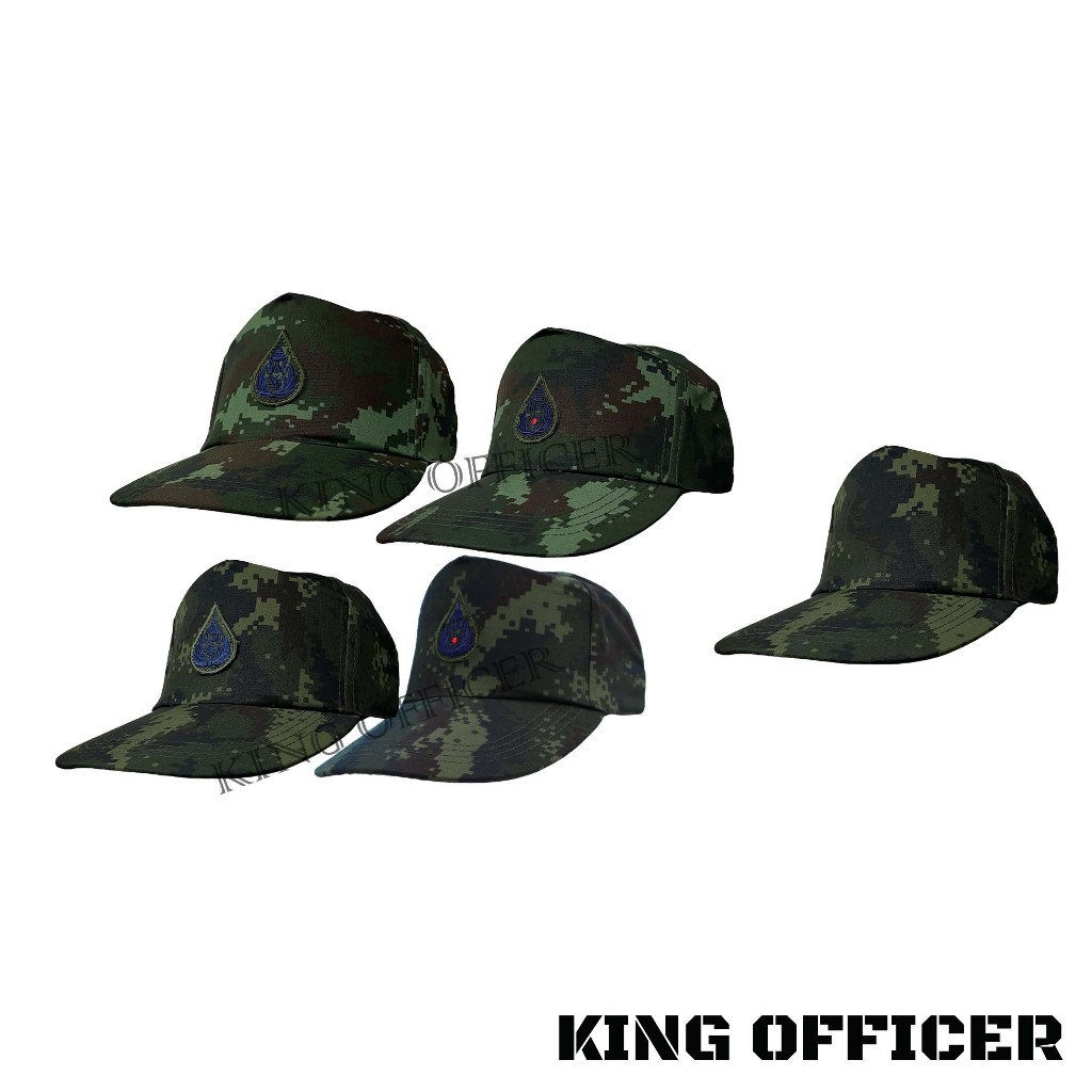 หมวกฝึกทหารบก ทบ. ลายพรางดิจิตอล  เกรดพรีเมี่ยม สายปรับขนาดได้