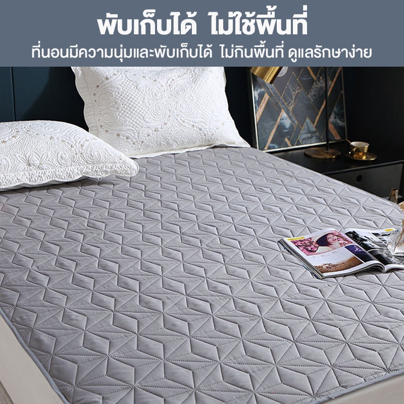 HT ผ้ารองกันเปื้อน Mattress protector ผ้ารองกันเปื้อนที่นอน ผ้านุ่ม 6ฟุต/5ฟุต/3.5ฟุต/3ฟุต ผ้ากันน้ำ กันไรฝุ่น COD - รูปที่ 4