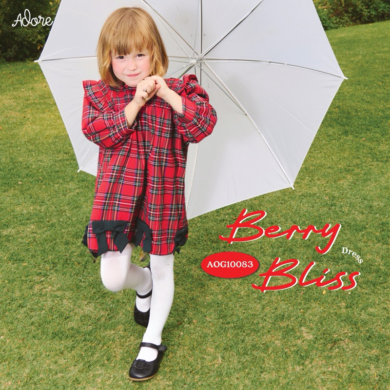 ADORE2112 AOG10083 : BERRY BLISS DRESS ชุดเด็กผู้หญิง เดรสเด็ก ชุดเด็ก