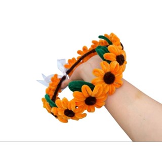 มงกุฎดอกไม้ ปัจฉิม รับปริญญา ดอกเดซี่ ดอกทานตะวัน