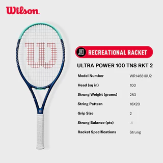 WILSON ULTRA POWER 100 ไม้เทนนิส Pre-strung (ไม้ขึ้นเอ็นแล้ว) WR146810U3 Official Store