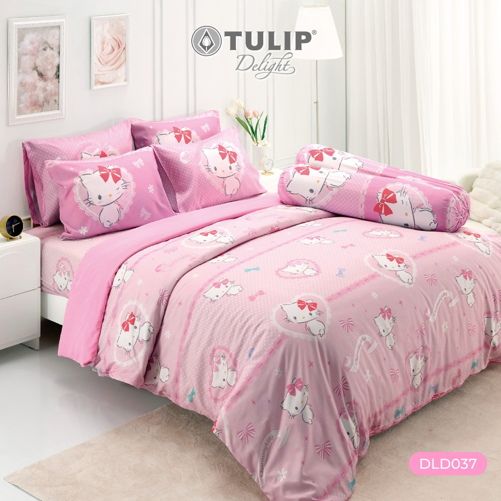 TULIP Delight Charmmy Kitty DLD037 ชาร์มมี่คิตตี้ ลิขสิทธิ์แท้ Sanrio ซานริโอ ชุดผ้าปูที่นอน ผ้านวม พิมพ์ดิจิตอล